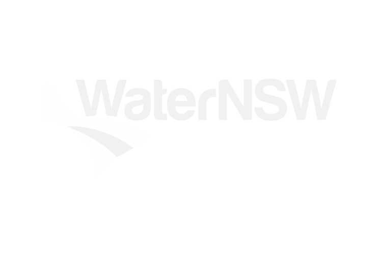 Waternsw logo on a black background.